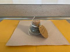 Steinsalz (Schnittlauchblüten, Giersch, Liebstöckel)